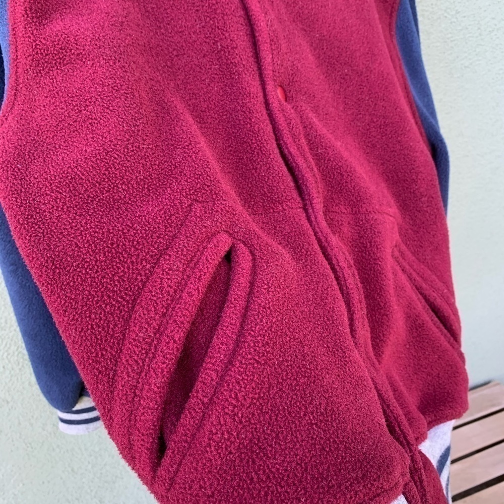 USA made Lands’ End Varsity Snap Button Fleece - Picture 3 of 8